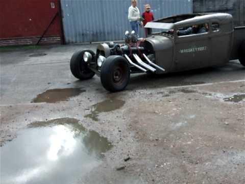 rat rod ford 29 whiskeyrodz garage on road