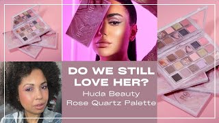 DO WE STILL LOVE HER? Huda Beauty Rose Quartz Eyeshadow Palette! Morning Thoughts!