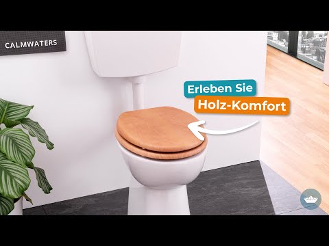 Buche WC-Sitz mit Absenkautomatik Holz – Calmwaters Toilettendeckel