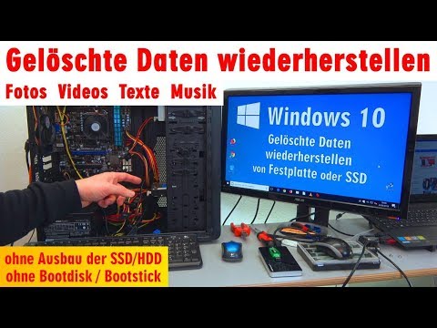 Gelöschte Daten wiederherstellen - Fotos Videos Texte Musik - Windows 10 ohne Ausbau der HDD - [4K] Video