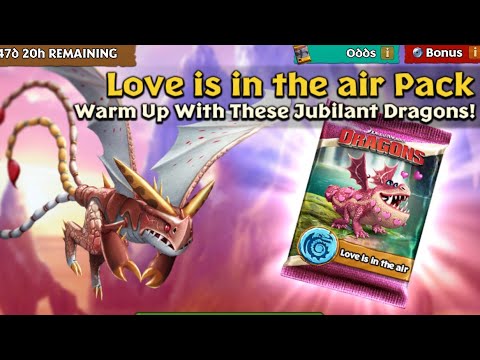 LOVE IS IN THE AIR PACK - Warm up with these Jubilant Dragons! - Rise of Berk New Valentine's Update