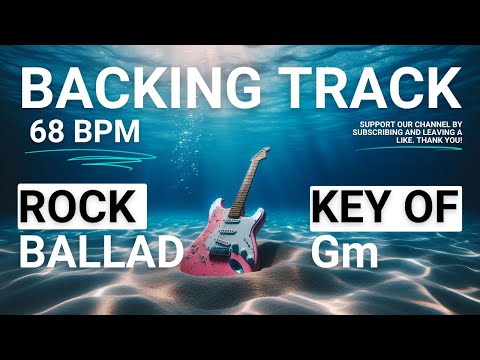 Cinematic Ocean Flow Rock Ballad Backing Track in G Minor | Gm - F - Bb - Eb || Gm - F - Eb | 68 BPM
