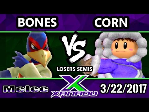 S@X 194 - Bones (Falco) Vs. Corn (Ice Climbers) - SSBM Losers Semis - Smash Melee