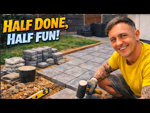 DIY PATIO. I RENEWED THIS GARDEN IN 3 DAYS ON MY OWN #bricklaying #constructionchannel #build