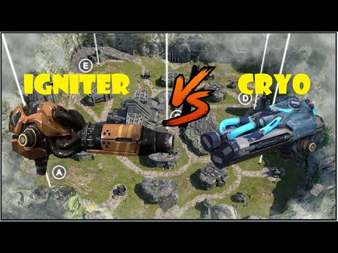 Which is the best Medium weapon for close range between CRYO vs IGNITER war robots