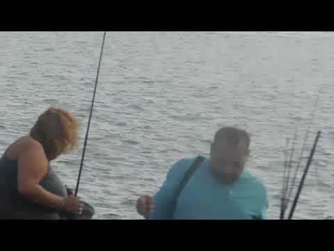 People leaving the beach