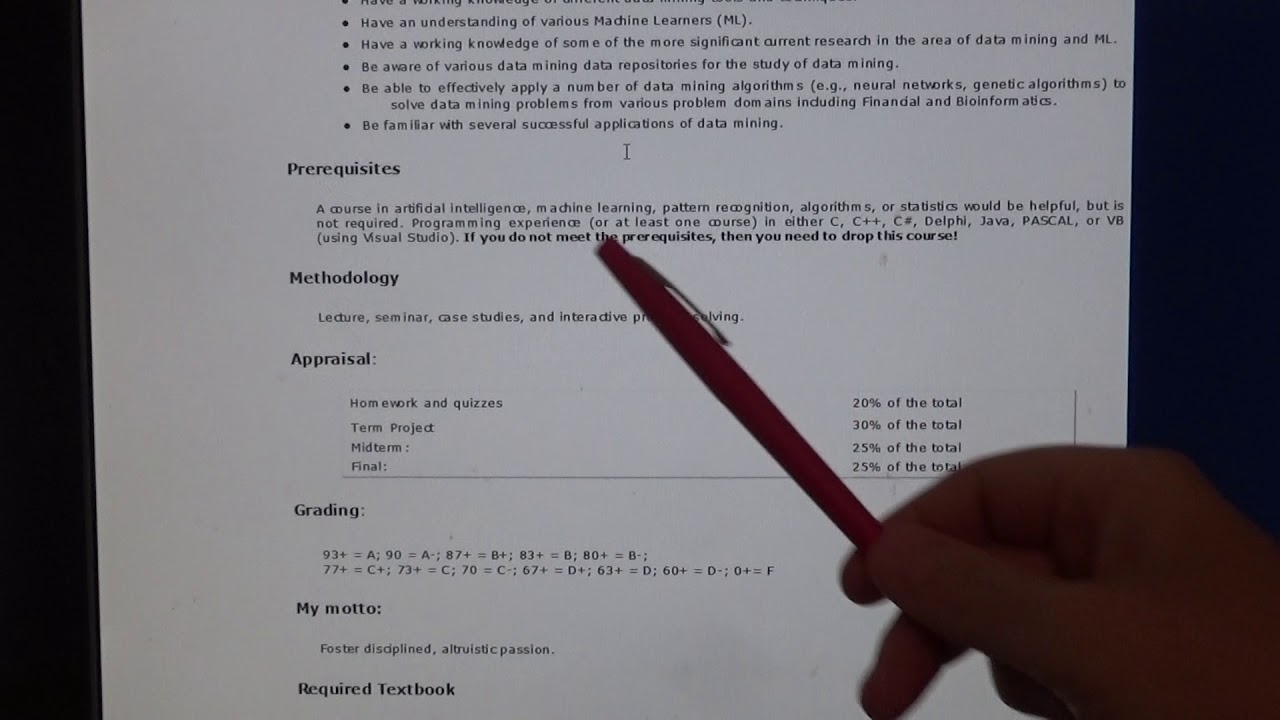 Data Mining 01 Syllabus 01