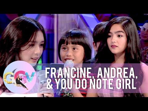 You Do Note girl exchanges lines with Andrea and Francine | GGV Video