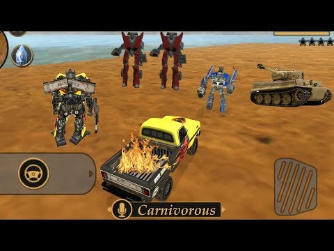 Vegas Crime Simulator - (Transformer Pickup Truck Fight ☣ Blue Car Robot) Destroy RPG Car Robot - HD