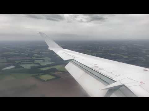 Landing in FMO Münster Osnabrück CRJ900 of Lufthansa Cityline  4K