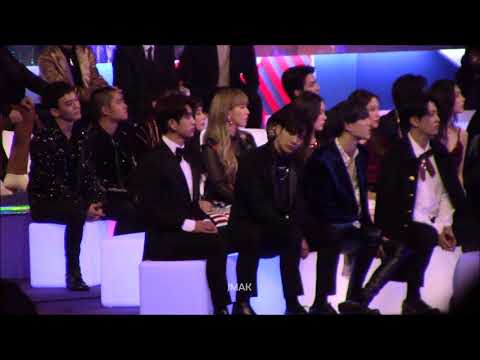 171201 MAMA GOT7 (Jinyoung focus) Reaction to BTS - Not Today