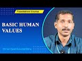 Basic human Values | Dept. of Psychology | Christ OpenCourseWare