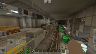 駅のホームに自動ドア柵を設置 Minecraft PE