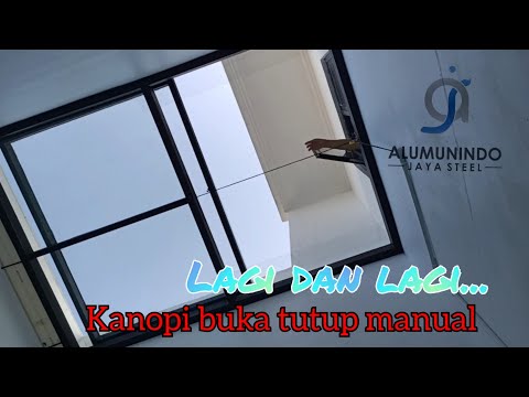 Kanopi buka tutup manual || skylight sliding manual AJS28