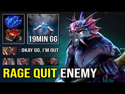 How to Make Enemy Rage Quit - WTF 19Min GG 100% Deleted Offlane Slardar with Perma Stun Dota 2