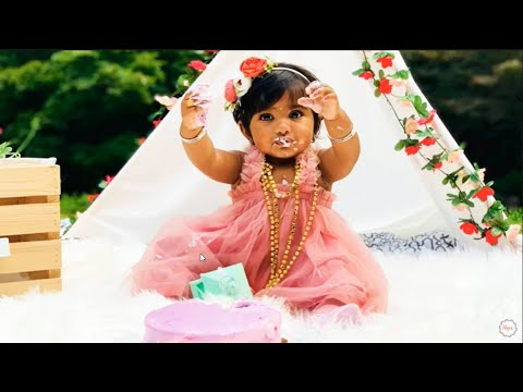 NYRA Cake Smash | 1st Birthday Celebration | DIY Cake Smash Photoshoot at Home