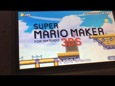 Mario Maker for 3DS Airship title screen level