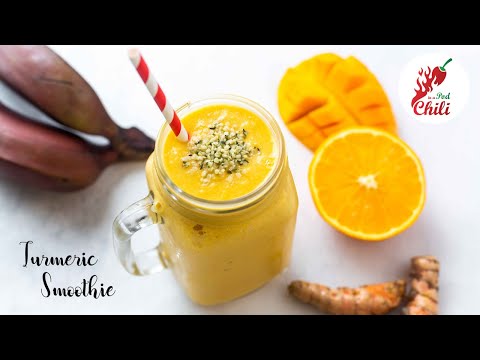 Tropical Summer Smoothie | Turmeric smoothie | Healthy smoothies recipes | ASMR Cooking