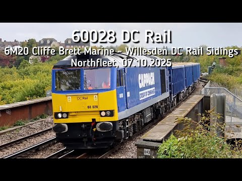 60028 DC Rail, 6M20 Cliffe Brett Marine - Willesden DC Rail Sidings, Northfleet, 07.10.2025