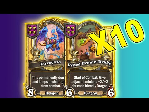 My NEW RECORD! 10 Tarecgosa & 11 Prized Promo-Drake | Christian Hearthstone Battlegrounds