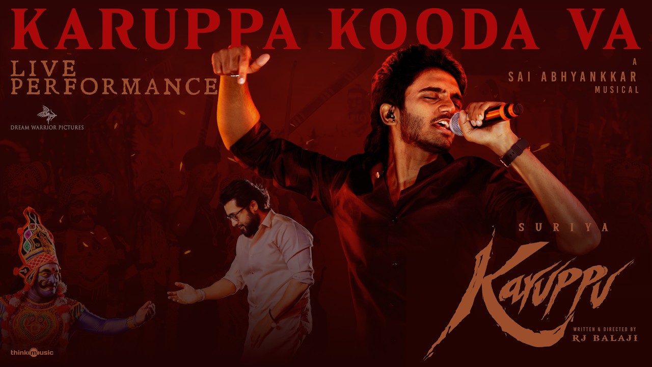 Karuppa Kooda Va - Live Performance | Suriya's Karuppu | RJ Balaji |  @SaiAbhyankkar| VM Mahalingam