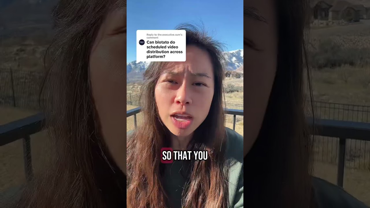 yes, Blotato does scheduled video distribution across 9 social platforms including TikTok,