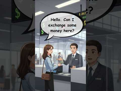 ✈️ Currency Exchange at the Airport – Simple English Dialogue | Learn English for Travel