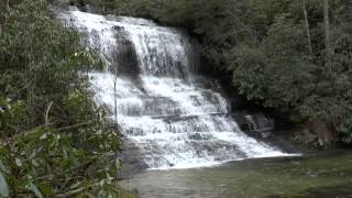 preview picture of video 'Slippery Witch Falls, Nantahala National Forest, NC'