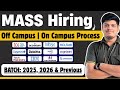 2025 2026 MASS Hiring Trends Infosys SE TCS Cognizant Capgemini LTIMindtree Off On Campus