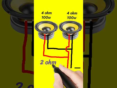 4 ohm 100watt speaker parallel connection kitna watt hoga #shorts #speaker #ohm #parallel #subwoofer