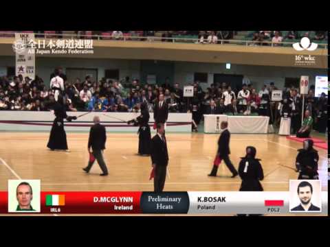 (IRL6)D.MCGLYNN -MM K.BOSAK(POL2) - 16th World Kendo Championships - Men's Individual