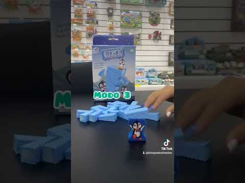 Brinquedo Quebra Gelo Jogo do Equilíbrio Desafio de Empilhar na Cabecinha do Pinguim