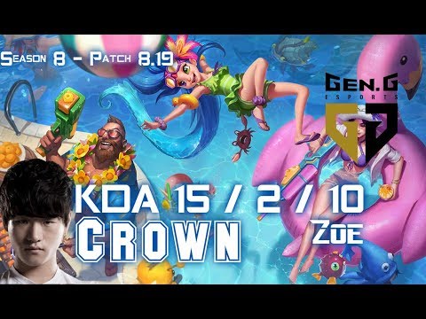 GEN Crown ZOE vs RYZE Mid - Patch 8.19 KR Ranked