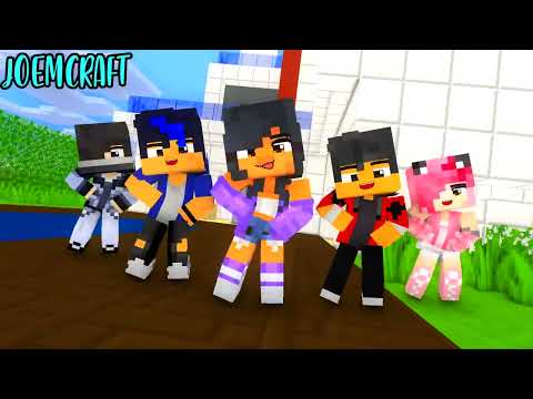 KK & ZANE, AARON & APHMAU, EIN | DANCING CREW |TUTU DANCE | CHICKEN WINGS MEME - Minecraft Animation