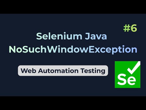 Nosuchwindowexception Selenium Java