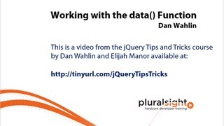 Working with the jQuery data() Function