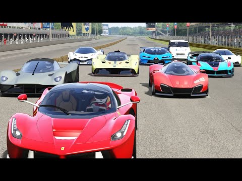 Aston Martin Valkyrie AMR Pro vs Hypercars at Monza Full Course