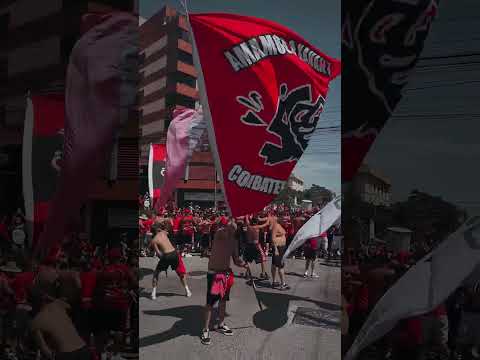 Caminhada Torcida Xavante no clássico Bra-pel, a cidade é nossa! 🔴⚫