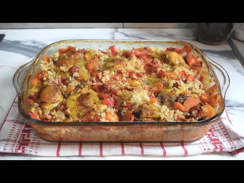 Piletina sa pirinčem i povrćem iz rerne - fantastičan, neodoljivo ukusan ručak