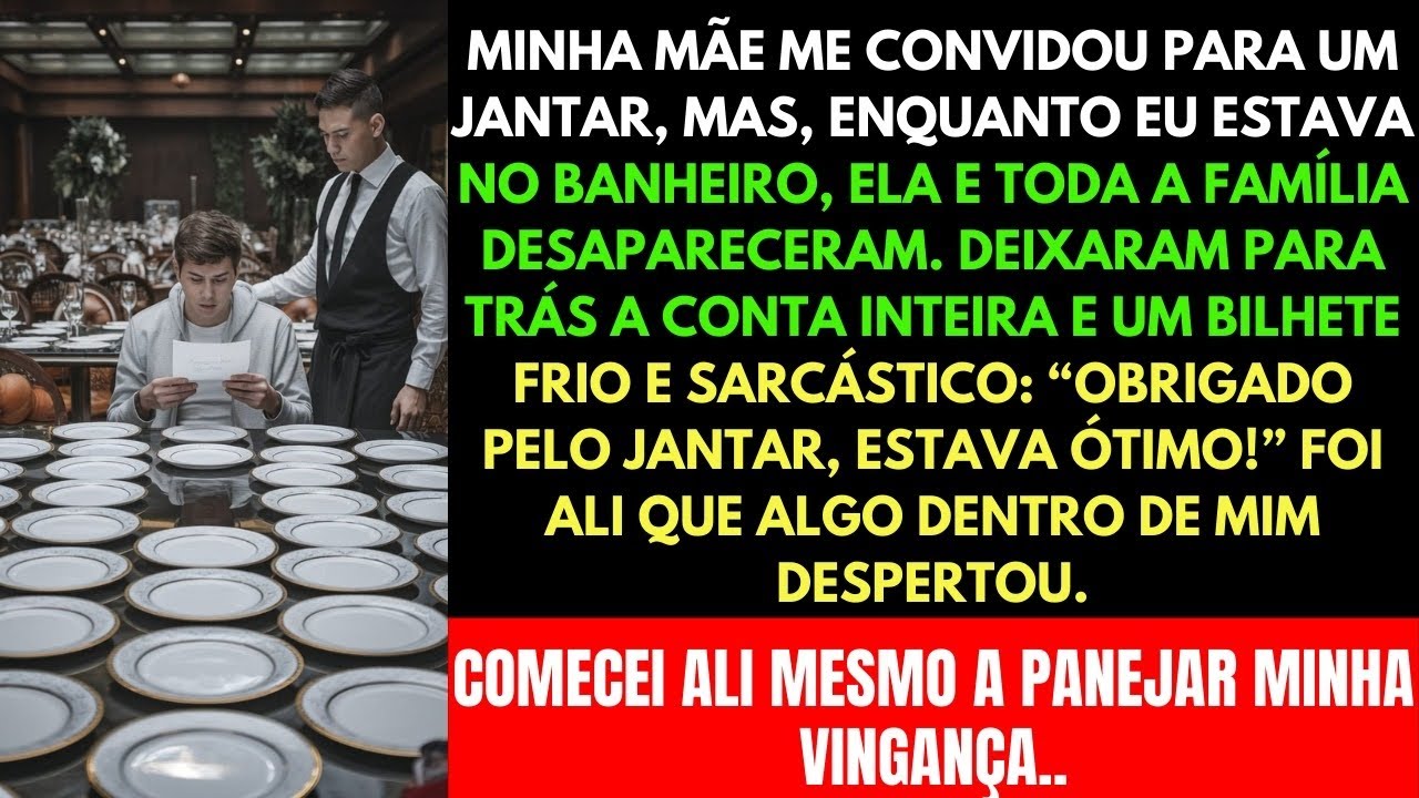 MINHA MÃE ME CONVIDOU PARA UM JANTAR, MAS ME DEIXOU COM A CONTA INTEIRA E UM BILHETE DEBOCHADO...