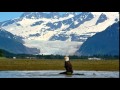 Bob Grubel - Eagle Flies at Dawn and Alaskan Mountains