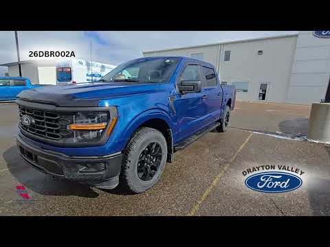 2024 Ford F-150 STX 4WD SuperCrew 5.5' Box in Blue for sale at Drayton Valley Ford in Drayton Valley, AB