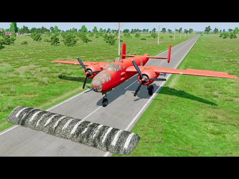Planes vs Massive Speed Bumps - BeamNG | Cars vs Speed Bumps – BeamNG.Drive