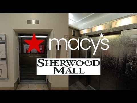 Macy’s Formerly Sherwood Mall Stockton CA, Montgomery White Button Hydraulic Scenic Elevator