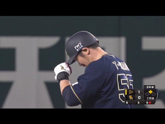 【2回表】6試合連続ヒット‼ バファローズ・T-岡田の一打で先制点‼ 2018/5/4 H-Bs