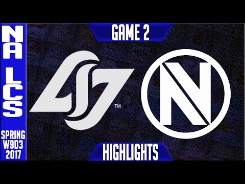 CLG vs Envyus Highlights Game 2 - NA LCS W9D3 Spring 2017 - CLG vs NV G2