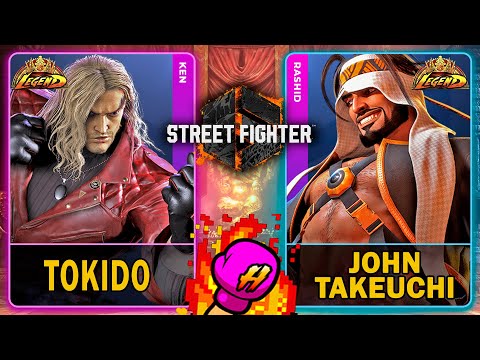 SF6 Tokido (KEN) VS John Takeuchi (RASHID)🥊Street Fighter 6 🥊スト6🥊4K 60ᶠᵖˢ