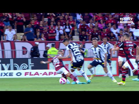 Veja o lance polêmico de suposto pênalti a favor do Santos não marcado e gol do Fla na sequência