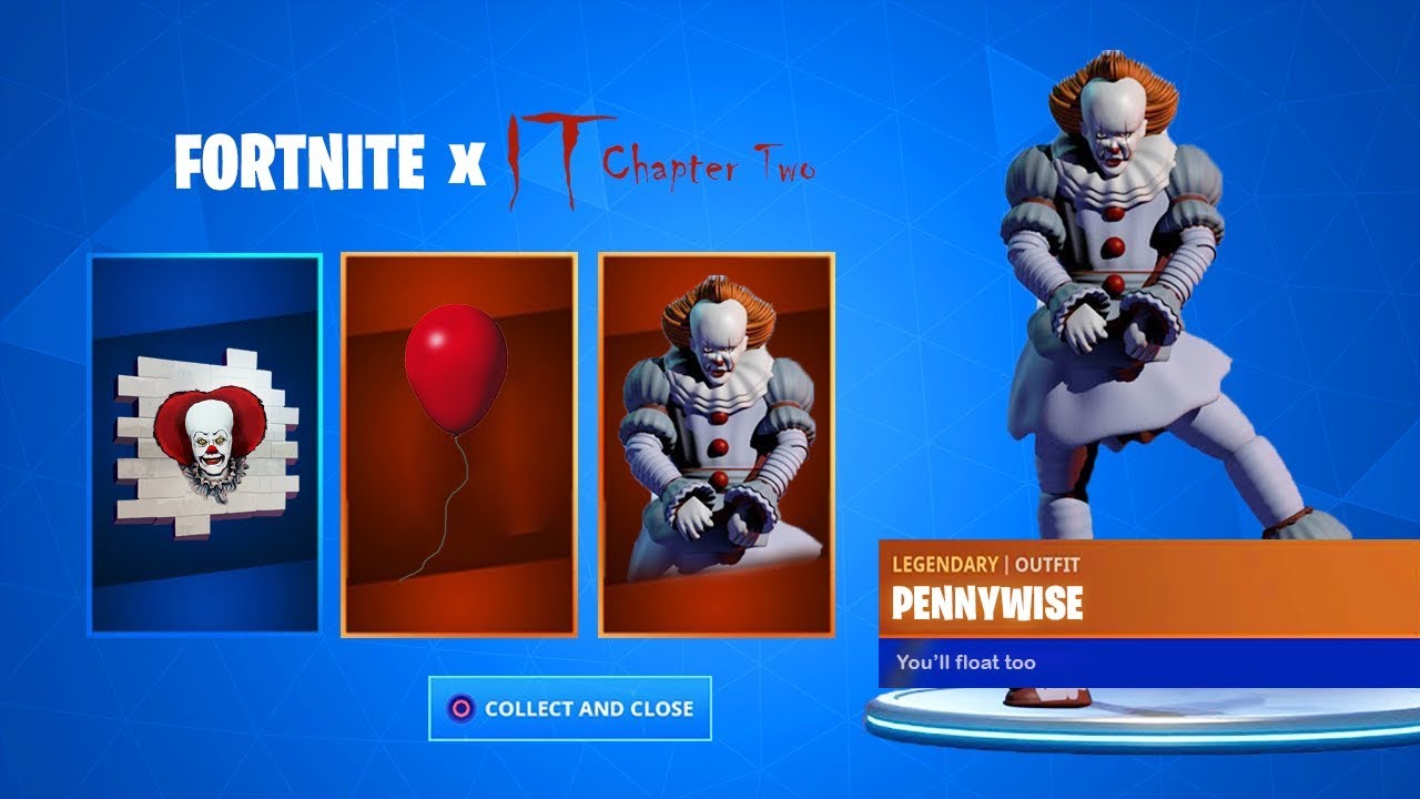 CLAIM the FREE "IT 2" ITEMS in Fortnite *PENNYWISE SKIN* (Fortnite x IT Chapter 2)