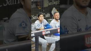 現地映像。大谷翔平選手のアームスリーブはやはり黒が似合う！#shoheiohtani #dodgers#padres#ドジャース#二刀流